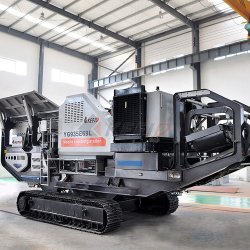 Concasseur mobile sur chenille en carrière et sur chantier 200 t/h