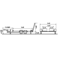 Moiroud ECO350 Remorque porte-engins 3,5T 2 essieux neuve