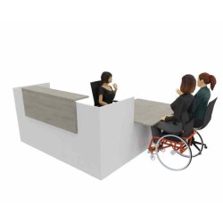 Banque d'accueil LOLA - Fabrication française - Modules personnalisables PMR et finition au choix