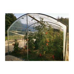 Serre à tomates avec une ventilation optimale et permanente idéale pour la protection des cultures contre les intempéries - 3 à 12 m de long