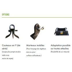 Epareuse débroussailleuse Série DA pour mini pelle