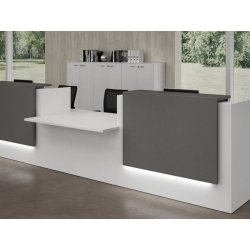 Banque d'accueil en bois Z2 - Modulable, éclairage LED et finitions personnalisées