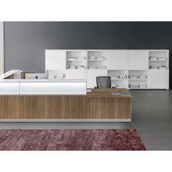 Banque d'accueil d'angle rétro-éclairée LED - DV702 - Conception modulaire avec finitions modernes