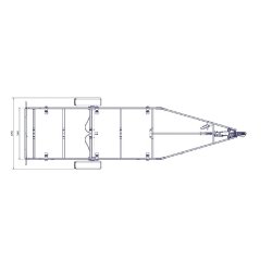 7m-2m20 1x1800kg - 1800 kg - VLEMMIX - Remorque Porte-Bateau