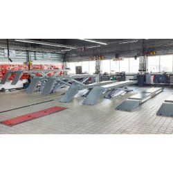 Pont ciseaux posé 4T + levage auxiliaire 3,5T ultra fin premium - 5000mm