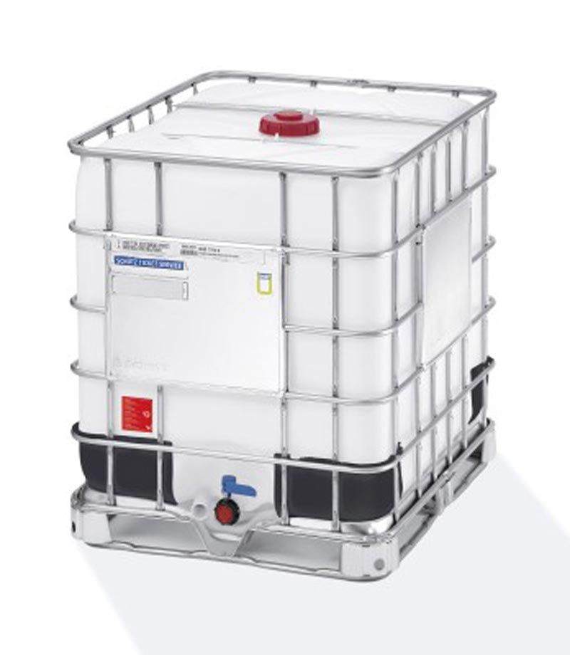 Cuve IBC 1000L neuve (Recobulk) noir Palette en plastique Schütz