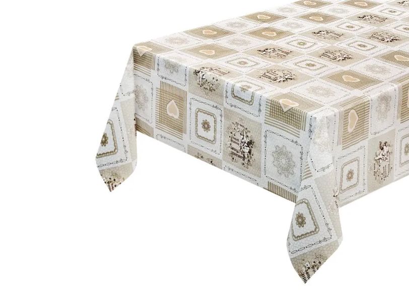 Nappe rectangulaire anti-tâches ESSENTIEL blanche 140x300cm - Centrakor