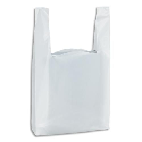 100 Sacs Cadeaux 30x40 Cm - Sacs Plastique Réutilisables Avec 'Thank You', Blancs