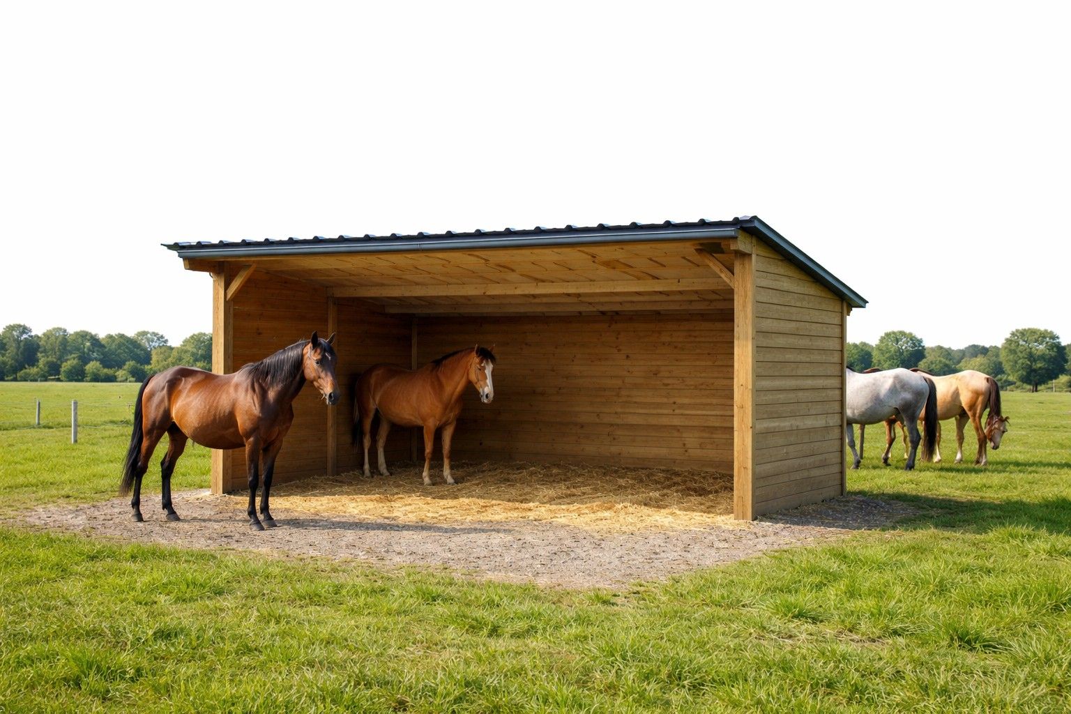 Abri pour chevaux