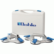 Jeu de ventouses pneumatiques VERIBOR - capacité 100 kg - tête 120 mm - 3 têtes aluminium - 2 pièces avec mallette Jeu de ventouses pneumatiques VERIBOR - capacité 100 kg - tête 120 mm - 3 têtes aluminium - 2 pièces avec mallette