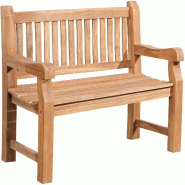 Décoshop26 - Banc de jardin dossier à lattes droites 120 cm en bois de teck avec accoudoirs 10_0007970 - Bois massif 3000266402287 Décoshop26 - Banc de jardin dossier à lattes droites 120 cm en bois de teck avec accoudoirs 10_0007970 - Bois massif 3000266402287