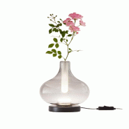 Fabas Luce Lampe De Table Crodo, Gris Clair Transparent, Led 7W, 2700K-3000K-4000K, Variateur Tactile, Verre Borosilicate, Éclairage Élégant Et Ré Fabas Luce Lampe De Table Crodo, Gris Clair Transparent, Led 7W, 2700K-3000K-4000K, Variateur Tactile, Verre Borosilicate, Éclairage Élégant Et Ré