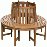 Décoshop26 - Banc d'arbre circulaire Ø 203 cm en teck massif avec dossier 360° 6 places 10_0008843 - 3000266871816 Décoshop26 - Banc d'arbre circulaire Ø 203 cm en teck massif avec dossier 360° 6 places 10_0008843 - 3000266871816