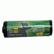 ELBA ELBE Lot de 10 sacs poubelle 110 L Noirs - Standard - 035-28639 ELBA ELBE Lot de 10 sacs poubelle 110 L Noirs - Standard - 035-28639