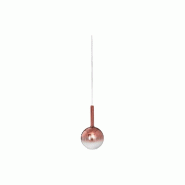 Suspension en verre borosilicate miroir couleur cuivre, 1 x 40 W E27, design moderne avec câble ajustable, idéale pour l'éclairage intérieur - Per Suspension en verre borosilicate miroir couleur cuivre, 1 x 40 W E27, design moderne avec câble ajustable, idéale pour l'éclairage intérieur - Per