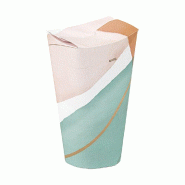Gobelet carton avec fermeture intégrée perforée imprimé 48 cl 8,5x14 cm - par 50 Gobelet carton avec fermeture intégrée perforée imprimé 48 cl 8,5x14 cm - par 50