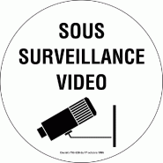 Pictogramme adhésif - 200 MM - sous vidéo surveillance Pictogramme adhésif - 200 MM - sous vidéo surveillance