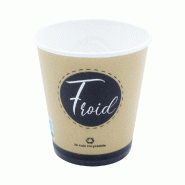 Gobelet boissons chaudes et froides carton imprimé 18 cl Ø 7,3 x 7,8 cm - par 50 Gobelet boissons chaudes et froides carton imprimé 18 cl Ø 7,3 x 7,8 cm - par 50