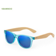 Lunettes de soleil en bambou avec protection UV400 - Dristan 21052 - finition miroir et monture colorée Lunettes de soleil en bambou avec protection UV400 - Dristan 21052 - finition miroir et monture colorée