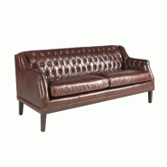 Angel Cerdá Canapé Chester 3 places en cuir marron cognac 6289C 185 x 81 x 80 - marron fourrure 8435631048183 Angel Cerdá Canapé Chester 3 places en cuir marron cognac 6289C 185 x 81 x 80 - marron fourrure 8435631048183