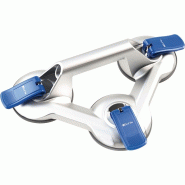 Ventouse de levage VERIBOR - 3 têtes aluminium - Capacité 100 kg - Diamètre tête 120 mm Ventouse de levage VERIBOR - 3 têtes aluminium - Capacité 100 kg - Diamètre tête 120 mm