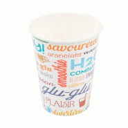 Gobelet boissons froides Parole en carton 27cl Ø7,8 x H 9,5cm - par 2500 Gobelet boissons froides Parole en carton 27cl Ø7,8 x H 9,5cm - par 2500