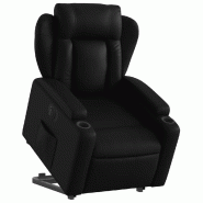 VidaXL Fauteuil inclinable électrique noir similicuir Modèle Xorella - noir 3204558 VidaXL Fauteuil inclinable électrique noir similicuir Modèle Xorella - noir 3204558