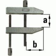 Presse à vis parallèle BESSEY PA - envergure 116 mm - col de cygne 72 mm - double guide de broche Presse à vis parallèle BESSEY PA - envergure 116 mm - col de cygne 72 mm - double guide de broche