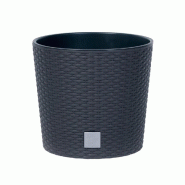 Prosperplast - Pot Rato 15 L avec insert de plantation, coloris Anthracite, 27x30x30 cm - gris plastique ZA683 Prosperplast - Pot Rato 15 L avec insert de plantation, coloris Anthracite, 27x30x30 cm - gris plastique ZA683