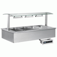 Cuve bain-marie à air à encastrer + pare-haleine 3 x GN1/1 Afinox ORANGE+3-P Cuve bain-marie à air à encastrer + pare-haleine 3 x GN1/1 Afinox ORANGE+3-P