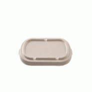 Betik Ecoline – 500 unités – Couvercle ovale bagasse naturel – 21,5 x 13 cm – pour Barquette 850 ml - beige Bagasse 1010962 Betik Ecoline – 500 unités – Couvercle ovale bagasse naturel – 21,5 x 13 cm – pour Barquette 850 ml - beige Bagasse 1010962