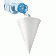 Cône à eau 120 ml Ø 6,4x8,7 cm papier blanc - par 5000 Cône à eau 120 ml Ø 6,4x8,7 cm papier blanc - par 5000