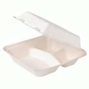 FHC evolupack FHC - 200Pcs - Coquille pulpe blanche 3 compartiments 234 mm - blanc Bagasse FHC210APUQ993CF FHC evolupack FHC - 200Pcs - Coquille pulpe blanche 3 compartiments 234 mm - blanc Bagasse FHC210APUQ993CF