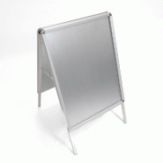 Chevalet aluminium 60x80cm clipsable coins arrondis Chevalet aluminium 60x80cm clipsable coins arrondis